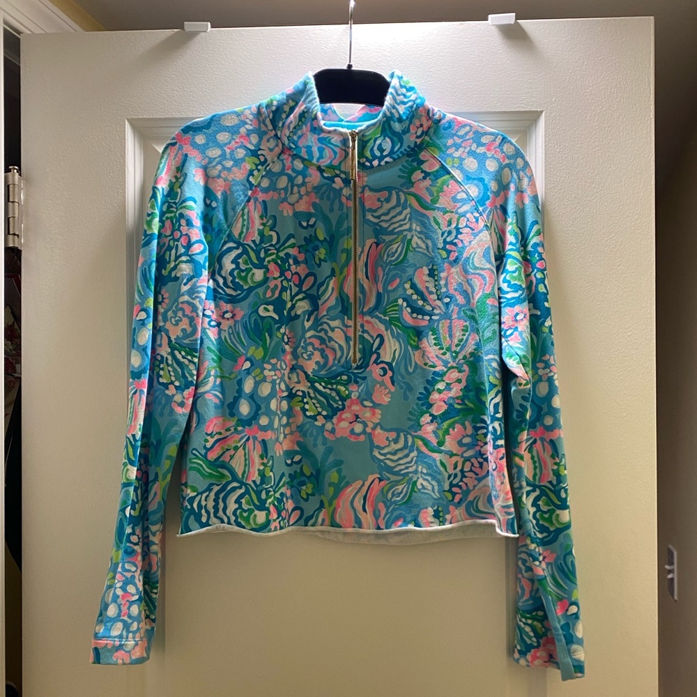 Lily Pulitzer. 3/4 zip pull over. Women’s medium